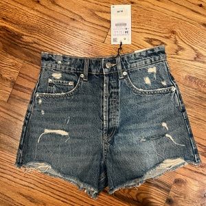 ZARA TRF HIGH-RISE JEAN SHORTS (4)